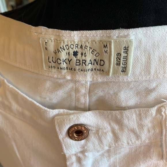 Lucky Brand Sweet’n Straight Leg High Rise White Jeans Size 8 /29 Regular - Picture 3 of 6
